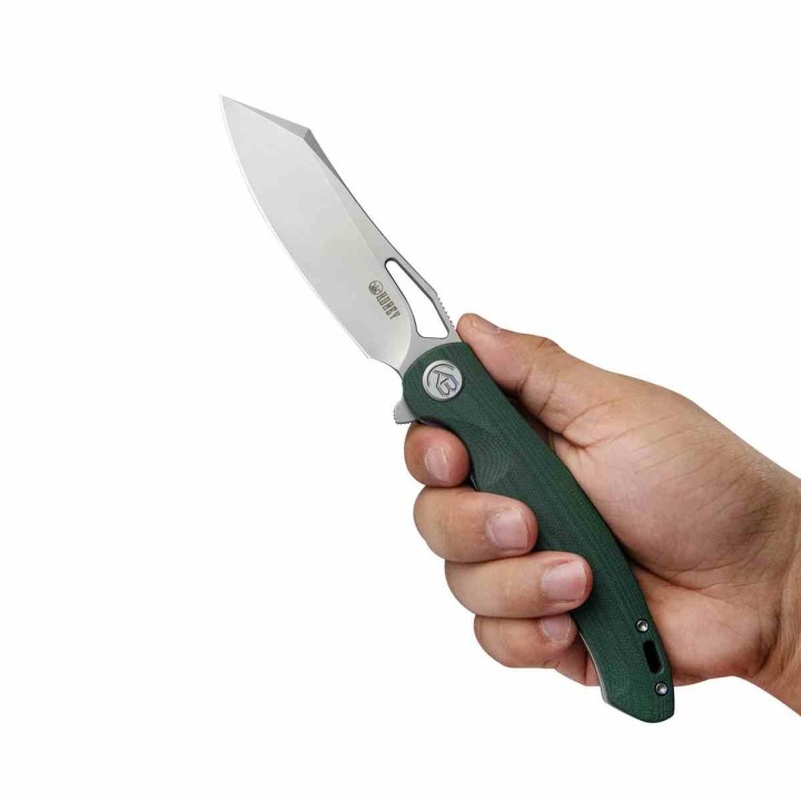 Couteau Kubey Drake Green Manche G10 Lame Tanto Acier AUS-10 KIVT Linerlock Clip KUB239K - Livraison Gratuite