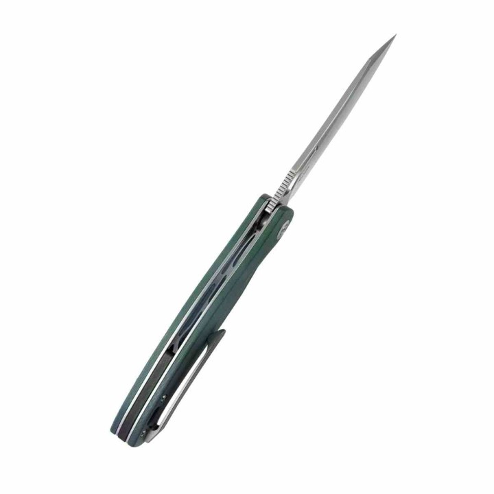 Couteau Kubey Drake Green Manche G10 Lame Tanto Acier AUS-10 KIVT Linerlock Clip KUB239K - Livraison Gratuite