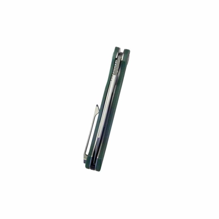 Couteau Kubey Drake Green Manche G10 Lame Tanto Acier AUS-10 KIVT Linerlock Clip KUB239K - Livraison Gratuite