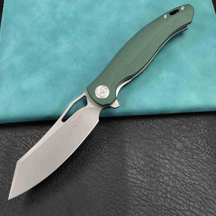 Couteau Kubey Drake Green Manche G10 Lame Tanto Acier AUS-10 KIVT Linerlock Clip KUB239K - Livraison Gratuite