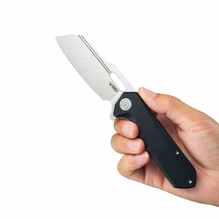 Couteau Kubey Atlas Black Manche G10 Lame Tanto Reverse Acier 14C28N IKBS Linerlock Clip KUB328D - Livraison Gratuite