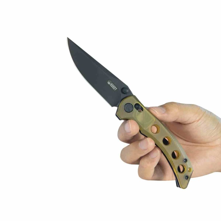 Couteau Kubey Hound Manche Ultem Lame Acier 14C28N KIVT Crossbar Lock Clip KUB172H - Livraison Gratuite