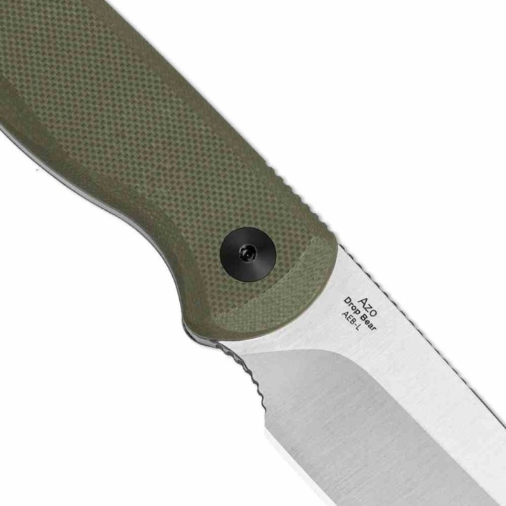 Couteau Kizer Drop Bear Fixed Lame Sheepsfoot Acier AEB-L Manche G10 Green Etui Kydex KI1093A1- Livraison Gratuite