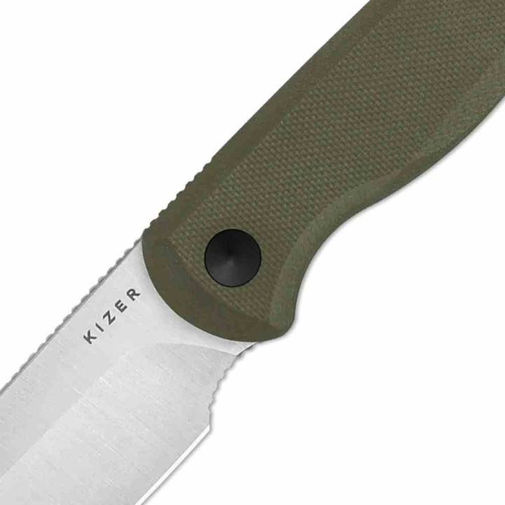 Couteau Kizer Drop Bear Fixed Lame Sheepsfoot Acier AEB-L Manche G10 Green Etui Kydex KI1093A1- Livraison Gratuite
