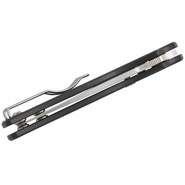 Couteau Spyderco Sage 6 Button Compression Manche FCarbone/G10 Lame Acier CPM-S30V Clip SC123CFBCLP - Livraison Gratuite