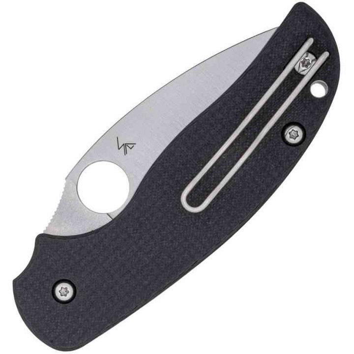 Couteau Spyderco Sage 6 Button Compression Manche FCarbone/G10 Lame Acier CPM-S30V Clip SC123CFBCLP - Livraison Gratuite