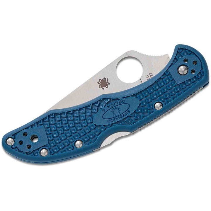 Couteau Spyderco Delica 4 Manche FRN Bleu Cobalt Lame Acier CPM SPY27 Lockback Made in Japan SC11PCBL - Livraison Gratuite