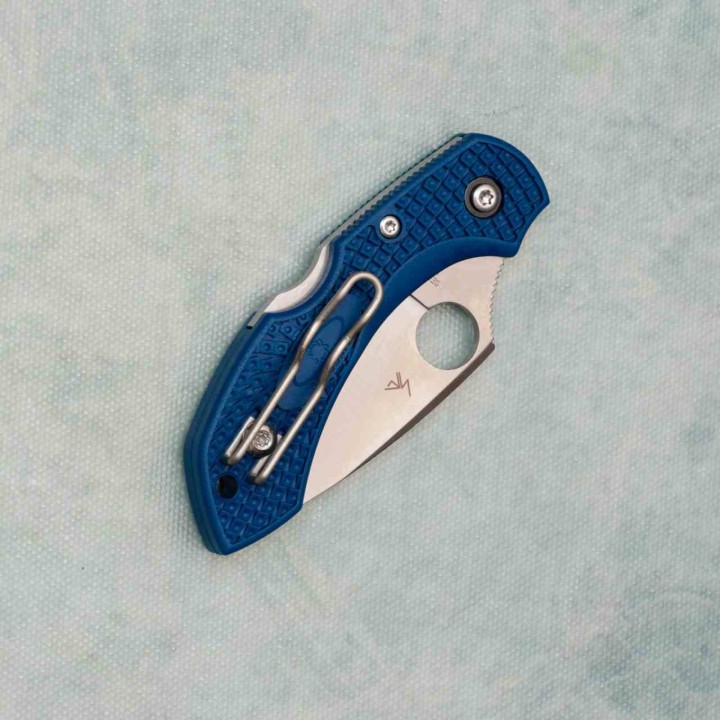 Couteau Spyderco Dragonfly 2 Cobalt Manche FRN Bleu Lame Acier CPM SPY27 Lockback Made Japan SC28PCBL2 - Livraison Gratuite