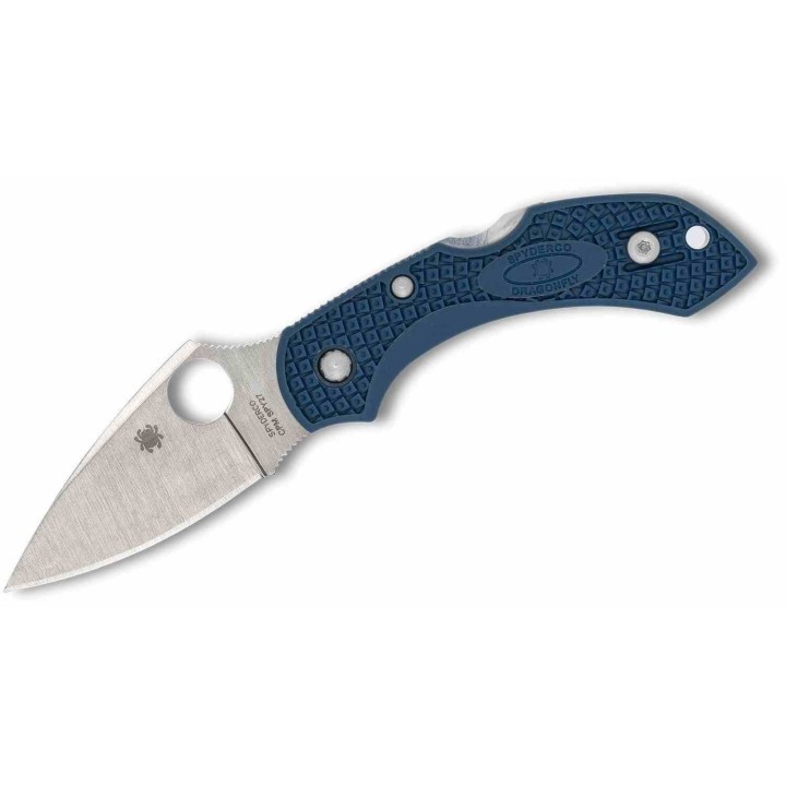 Couteau Spyderco Dragonfly 2 Cobalt Manche FRN Bleu Lame Acier CPM SPY27 Lockback Made Japan SC28PCBL2 - Livraison Gratuite