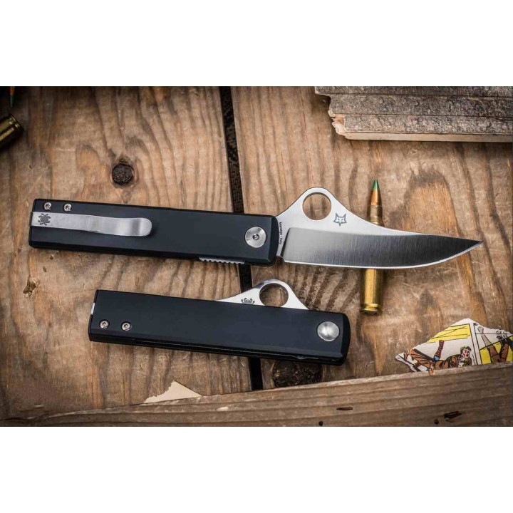 Couteau Spyderco Essenza Manche Aluminium Lame Acier N690Co Linerlock Made in Italy SC272ALBKP - Livraison Gratuite