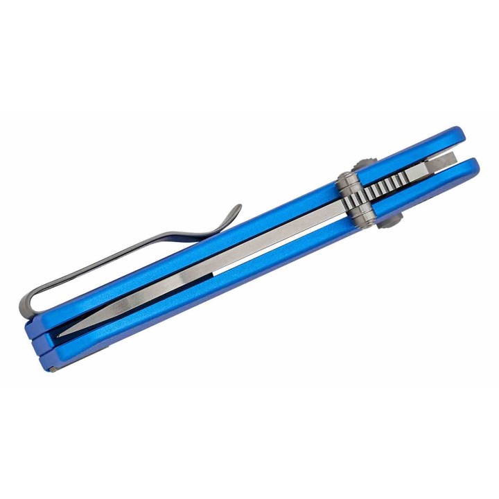 Couteau WE Knife Banter 2 Crossbar Manche Alu Bleu Lame Acier S35VN KIVT WE230751 - Livraison Gratuite