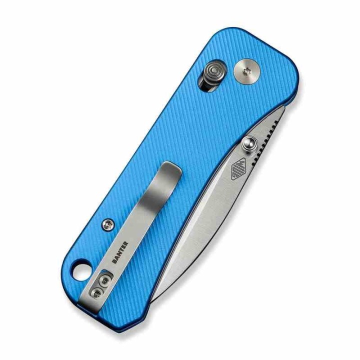Couteau WE Knife Banter 2 Crossbar Manche Alu Bleu Lame Acier S35VN KIVT WE230751 - Livraison Gratuite