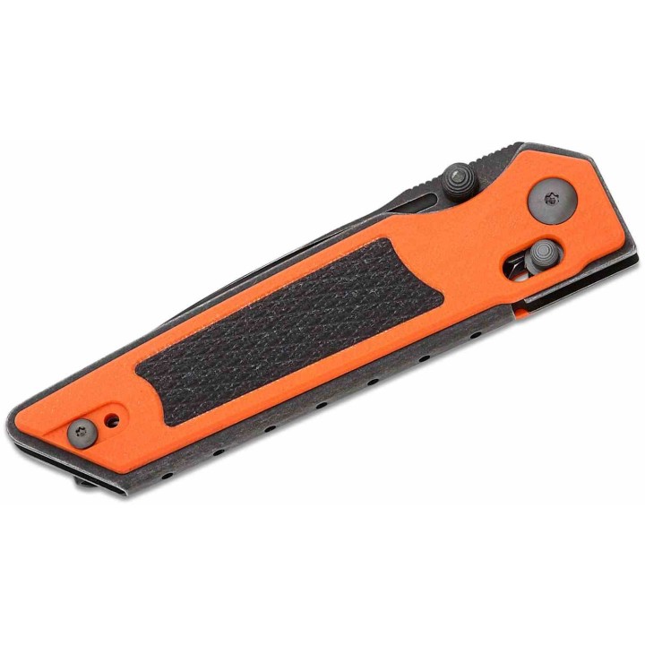 Couteau Real Steel Sacra TAC Manche G10 Orange/Noir Lame Tanto Acier K110 Black Slide Lock KIVT RS7713OB - Livraison Gratuite