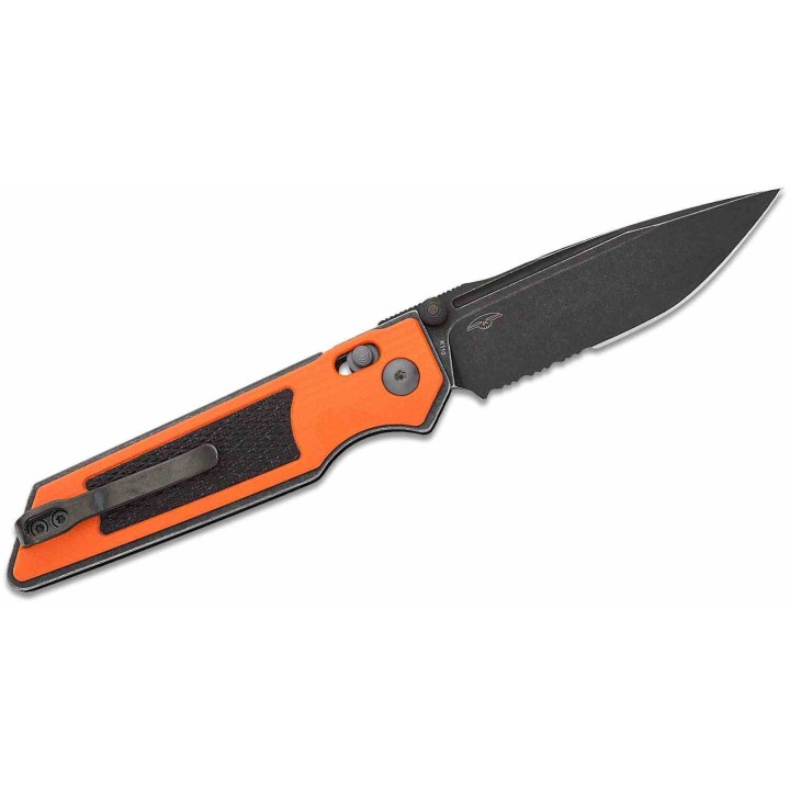 Couteau Real Steel Sacra TAC Manche G10 Orange/Noir Lame Tanto Acier K110 Black Slide Lock KIVT RS7713OB - Livraison Gratuite