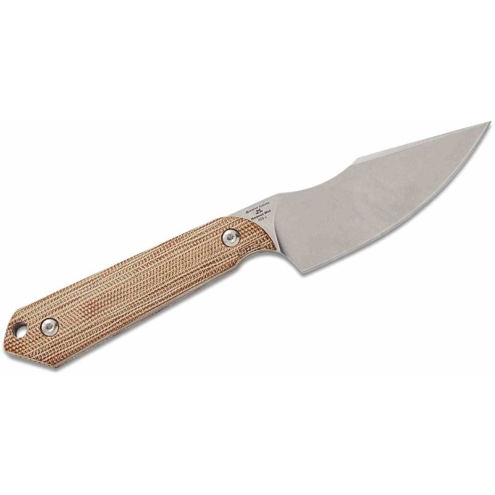 Couteau Kizer Mini Harpoon Manche Micarta Brown Lame Harpon Acier AEB-L Etui Kydex KI1040S7 - Livraison Gratuite