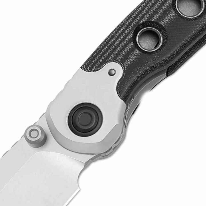Couteau Kizer X-Series PIONEER Manche Micarta Noir/Alu Lame Bowie Acier Nitro-V Linerlock Clip ZXFK03A3 - Livraison Gratuite