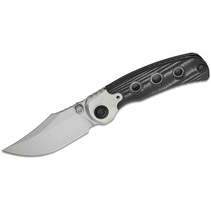 Couteau Kizer X-Series PIONEER Manche Micarta Noir/Alu Lame Bowie Acier Nitro-V Linerlock Clip ZXFK03A3 - Livraison Gratuite