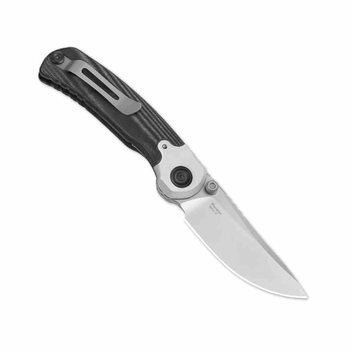 Couteau Kizer X-Series PIONEER Manche Micarta Noir/Alu Lame Drop Point Acier Nitro-V Clip ZXFK03A6 - Livraison Gratuite