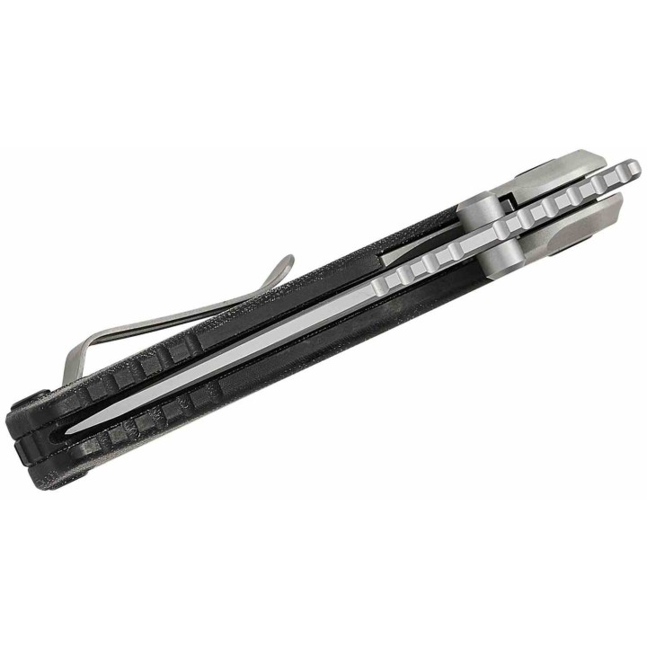 Couteau Kizer X-Series PIONEER Manche Micarta Noir/Alu Lame Drop Point Acier Nitro-V Clip ZXFK03A6 - Livraison Gratuite