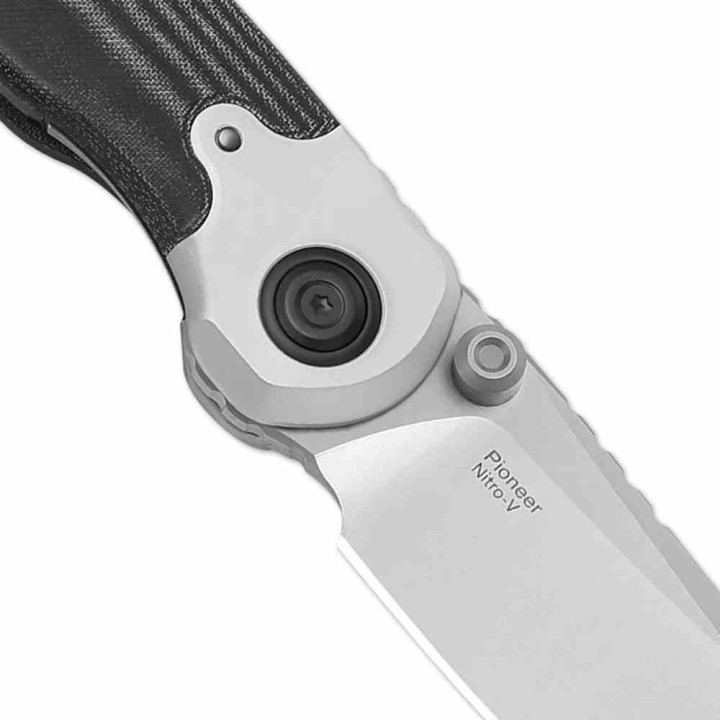 Couteau Kizer X-Series PIONEER Manche Micarta Noir/Alu Lame Drop Point Acier Nitro-V Clip ZXFK03A6 - Livraison Gratuite