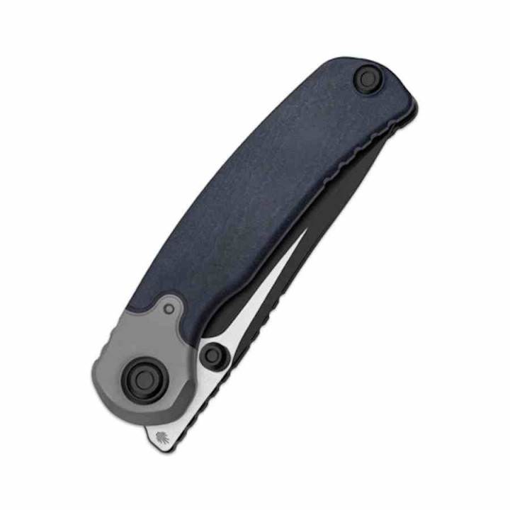 Couteau Kizer PIONEER Drop Point Lame Acier S35VN Manche Richlite Bleu/Titane Liner Lock Clip ZXFK03A5 - Livraison Gratuite