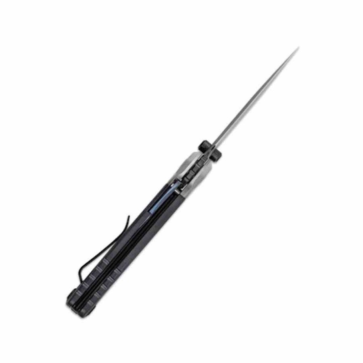Couteau Kizer PIONEER Drop Point Lame Acier S35VN Manche Richlite Bleu/Titane Liner Lock Clip ZXFK03A5 - Livraison Gratuite