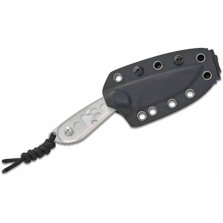 Couteau Kizer ICE BUDDY Lame Drop Point Acier AEB-L Manche Acrylique Transparent Etui Kydex KI1081A4 - Livraison Gratuite