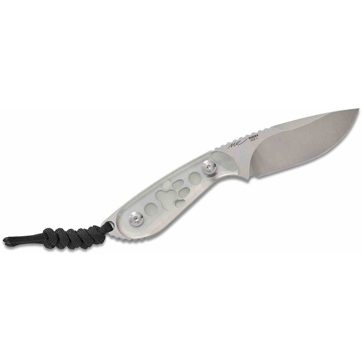 Couteau Kizer ICE BUDDY Lame Drop Point Acier AEB-L Manche Acrylique Transparent Etui Kydex KI1081A4 - Livraison Gratuite