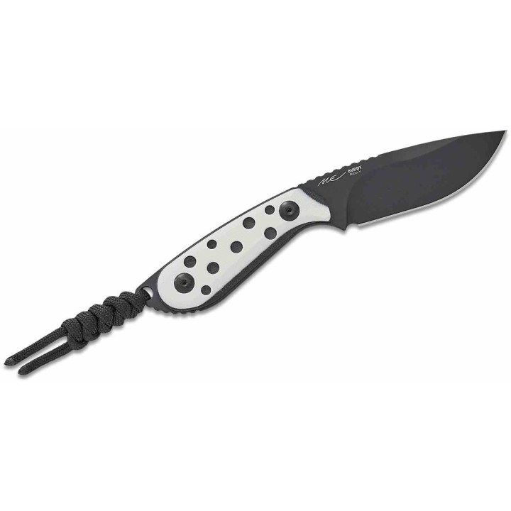 Couteau Kizer ICE BUDDY Lame Drop Point Acier Nitro-V Manche G10 Black & White Etui Kydex KI1081A3 - Livraison Gratuite