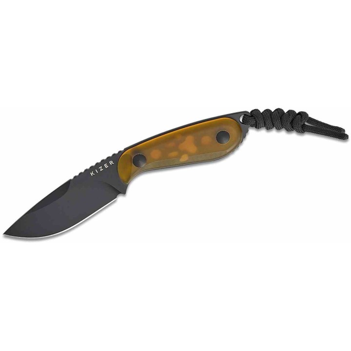 Couteau Kizer ICE BUDDY Lame Drop Point Acier Nitro-V Manche PEI Yellow Etui Kydex KI1081A1 - Livraison Gratuite