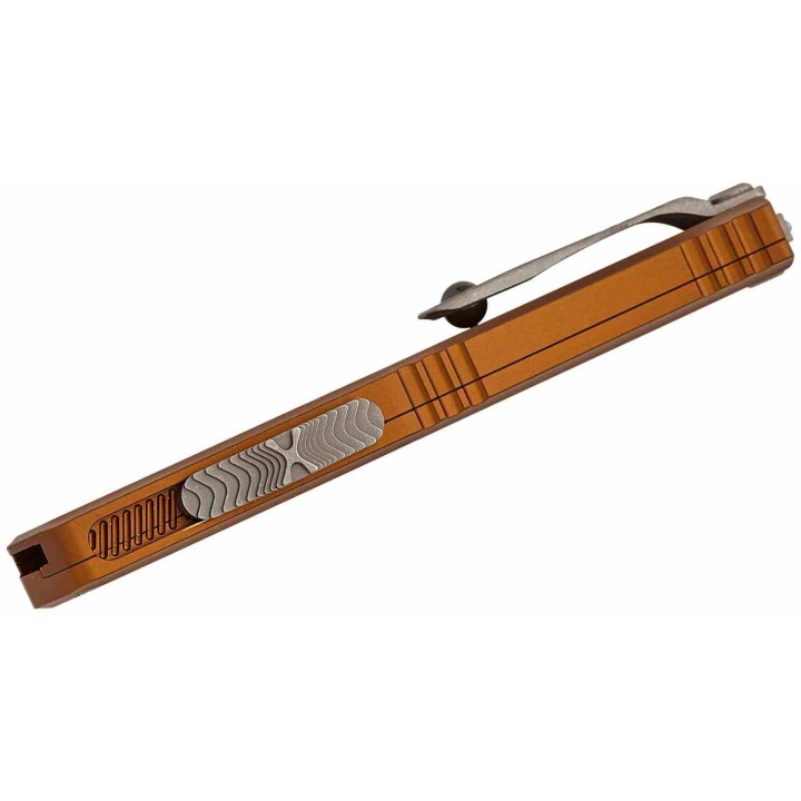Couteau Microtech Hera II Mini Recurve OTF Automatique Lame Acier M390MK Manche Tan USA MCT1705M10APTA - Livraison Gratuite 