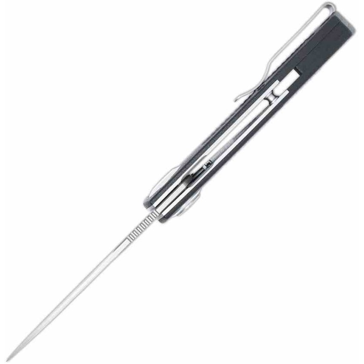 Couteau CobraTec EDC Scout Lame Acier VG-10 Manche Grivory Noir Button Lock CBTSCTGRVBK - Livraison Gratuite