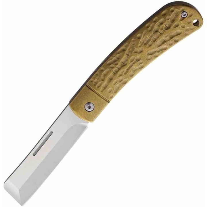Couteau Rough Ryder Apta Modern Slip Joint Plier Lame Cleaver Acier VG-10 Manche Laiton RR2284 - Livraison Gratuite