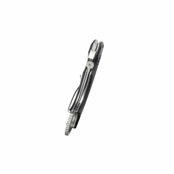 Couteau Kubey Jaw Pikal Karambit Lame Recurve Acier 14C28N Manche G-10 Noir Linerlock Clip KUB440A - Livraison Gratuite