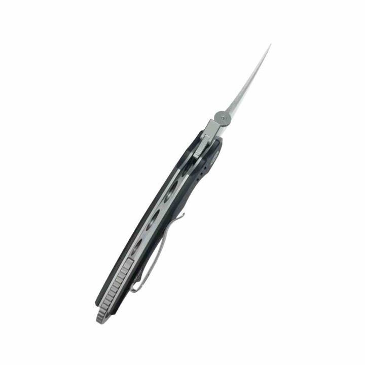 Couteau Kubey Jaw Pikal Karambit Lame Recurve Acier 14C28N Manche G-10 Noir Linerlock Clip KUB440A - Livraison Gratuite