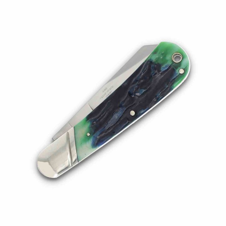 Couteau Rough Rider Bluegill Slip Joint Lame Acier 440 Manche Os Jigged Cotton Sampler RR2637 - Livraison Gratuite