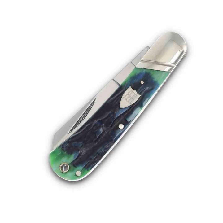 Couteau Rough Rider Bluegill Slip Joint Lame Acier 440 Manche Os Jigged Cotton Sampler RR2637 - Livraison Gratuite