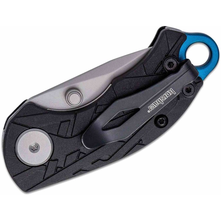 Couteau Kershaw After Effect Lame Drop Point Acier 8Cr13MoV Manche GFN Noir Linerlock KS1180 - Livraison Gratuite
