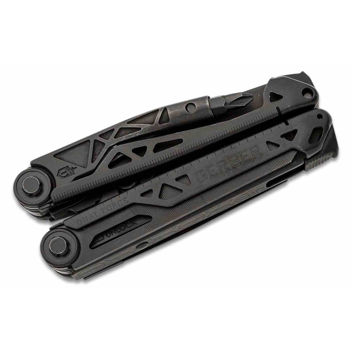 Outil Multifonction Gerber Dual-Force Bluntnose Acier Inoxydable Noir Etui Tissu G1067407 - Livraison Gratuite