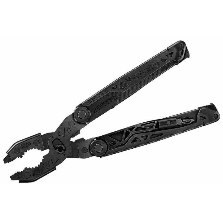 Outil Multifonction Gerber Dual-Force Bluntnose Acier Inoxydable Noir Etui Tissu G1067407 - Livraison Gratuite
