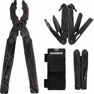 Outil Multifonction Gerber Dual-Force Bluntnose Acier Inoxydable Noir Etui Tissu G1067407 - Livraison Gratuite