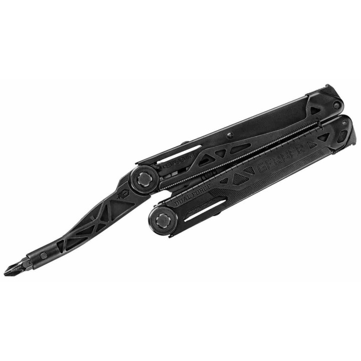 Outil Multifonction Gerber Dual-Force Bluntnose Acier Inoxydable Noir Etui Tissu G1067407 - Livraison Gratuite