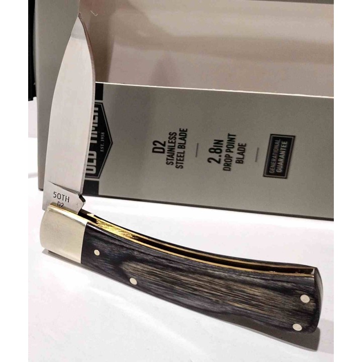 Couteau Schrade Old Timer 5OTH Heritage Series Bruin Lame Acier D2 Manche Bois Lockback SCH1135989 - Livraison Gratuite
