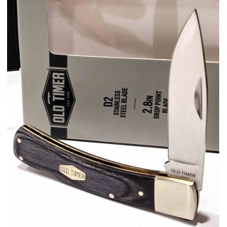 Couteau Schrade Old Timer 5OTH Heritage Series Bruin Lame Acier D2 Manche Bois Lockback SCH1135989 - Livraison Gratuite