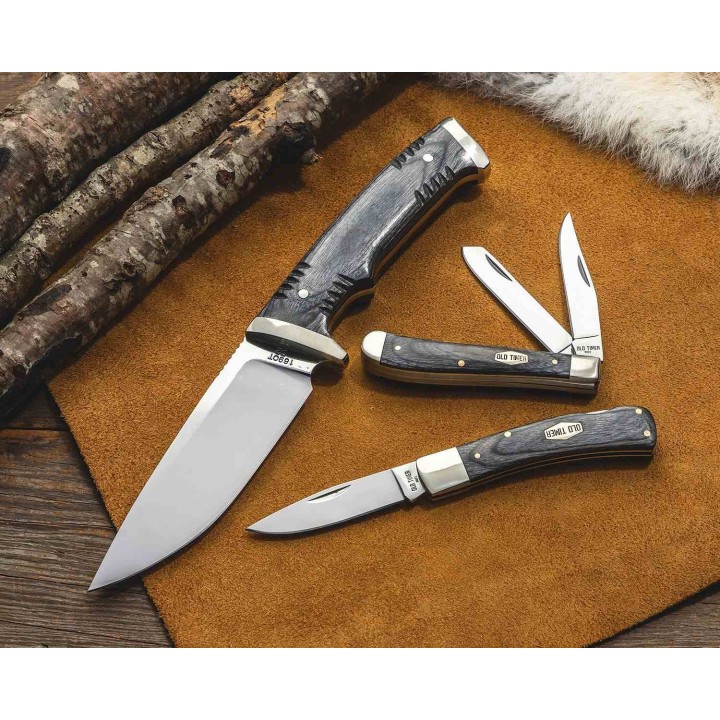 Couteau Schrade Old Timer 5OTH Heritage Series Bruin Lame Acier D2 Manche Bois Lockback SCH1135989 - Livraison Gratuite