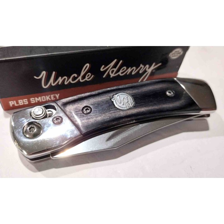 Couteau Uncle Henry PLB5 Lame Clip Point Acier 7Cr Manche Bois Pivot Lock Clip SCH1222009 - Livraison Gratuite