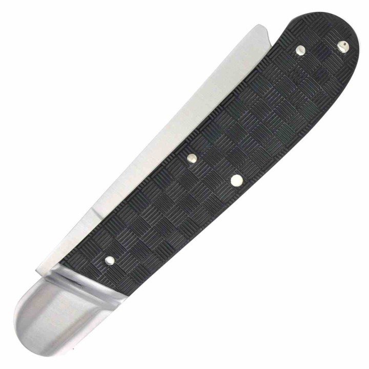 Couteau Rough Rider Black Reserve One Arm Razor Lame Acier 440A Manche Pakkawood Slip Joint RR2568 – Livraison Gratuite