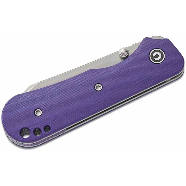 Couteau CIVIVI Crabby Purple Lame Sheepsfoot Acier 14C28N Manche G10 KIVT Linerlock CIVC240552 - Livraison Gratuite