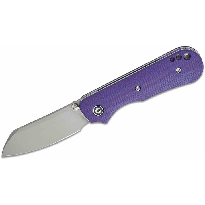 Couteau CIVIVI Crabby Purple Lame Sheepsfoot Acier 14C28N Manche G10 KIVT Linerlock CIVC240552 - Livraison Gratuite