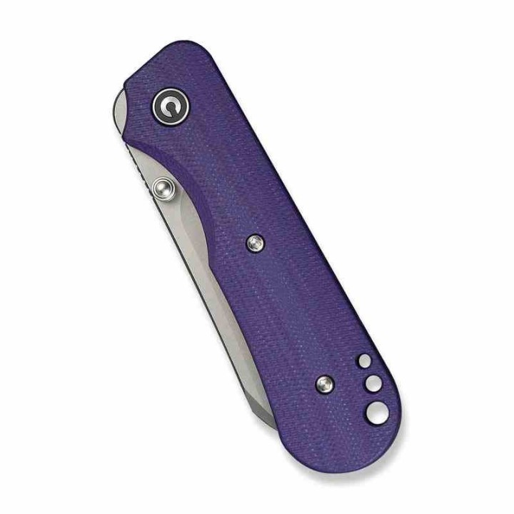 Couteau CIVIVI Crabby Purple Lame Sheepsfoot Acier 14C28N Manche G10 KIVT Linerlock CIVC240552 - Livraison Gratuite